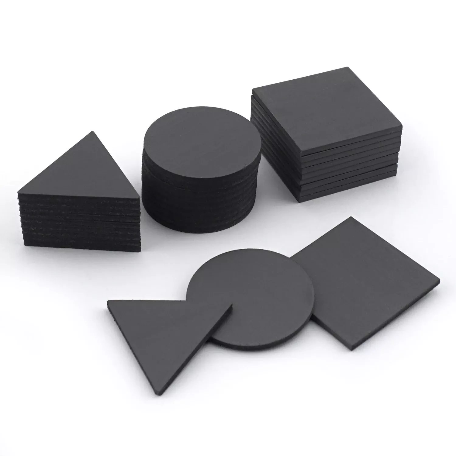 .08 In. L X 1.25 In. W Black Flexible Magnetic Shapes 30 Pc