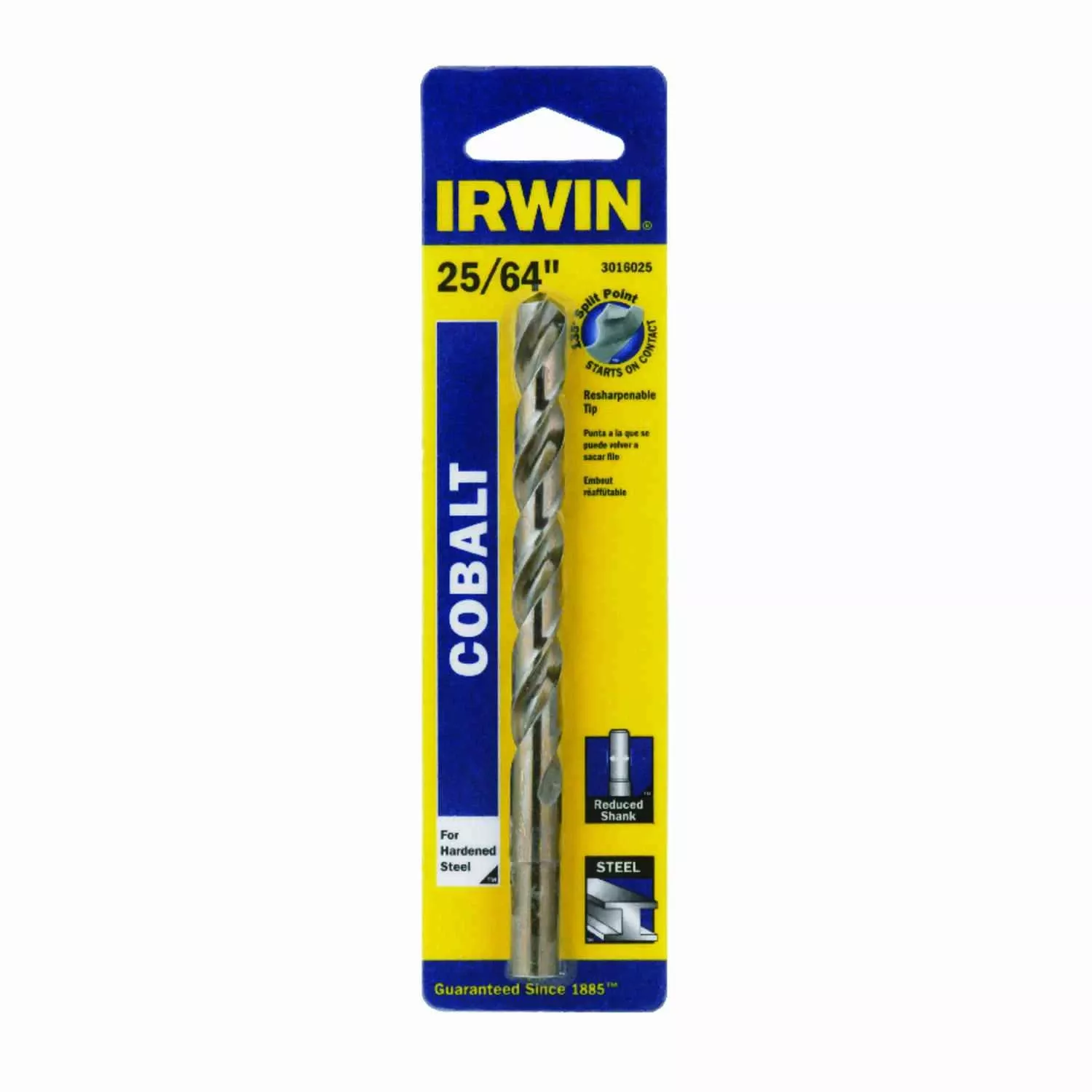Cobalt Jobber Drill Bit, 25/64-In.