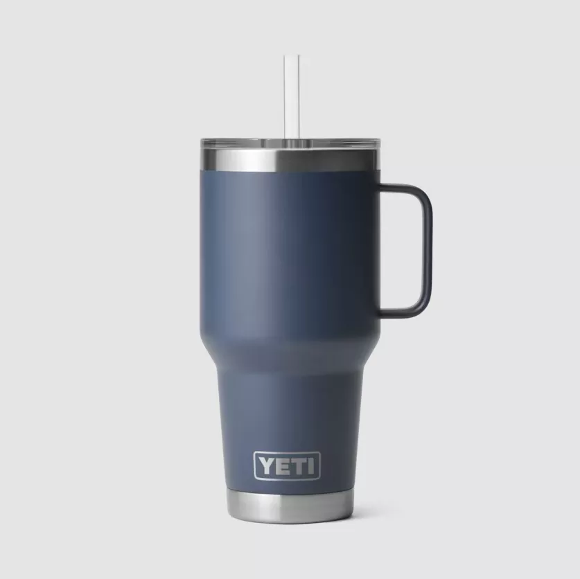 RAMBLER 35 OZ STRAW MUG NAVY