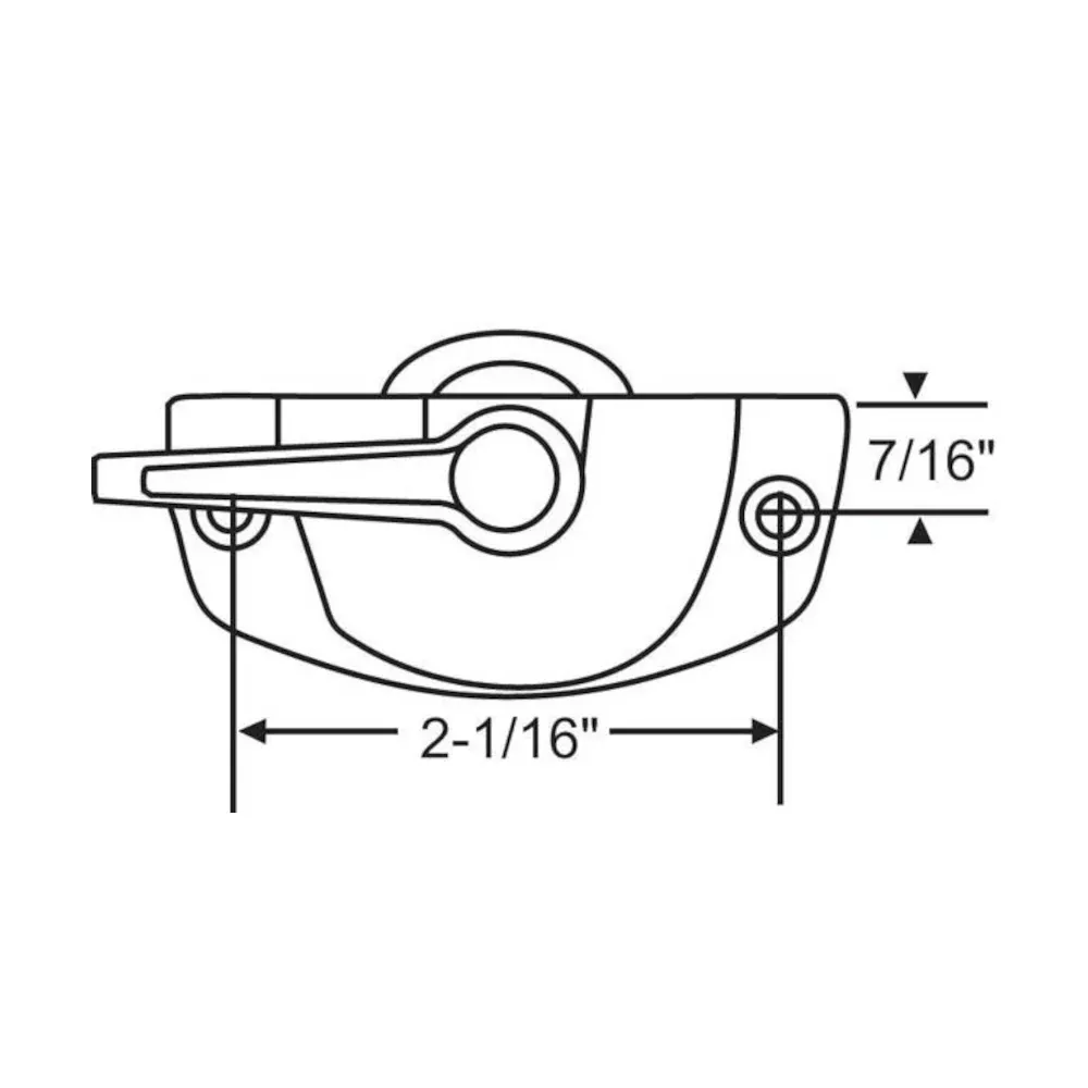 Truth Hardware “EntryGard” Window Sash Lock – 2 – 1/16″