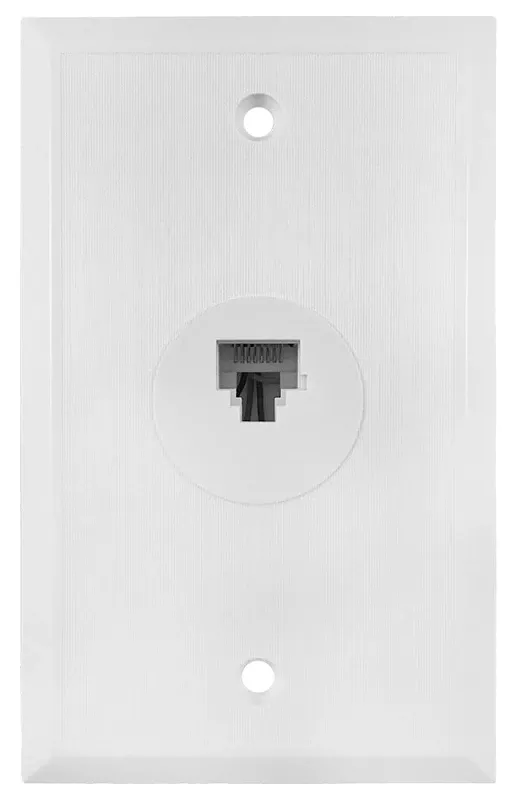 Zenith Flush Mount Ethernet Wall Jack, White